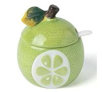 Jaamyears Ceramic Sugar Bowl with Lid and Spoon, 8 oz Ceramic Sugar Bowl with Spoon, Sugar Dish, Sugar Container, Sugar Holder for Coffee Bar