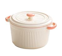Jaamyears Onion Soup Bowls 400ml, Cute Soup Mug with Handles and Lid, Ceramic Soup Crocks Oven Safe