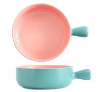 Jaamyears Soup Bowl with Handles, 600ml Ceramic Onion Soup Bowl, Soup Mug Microwave and Oven Safe