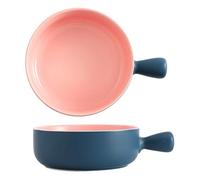 Jaamyears Soup Bowl with Handles, 600ml Ceramic Onion Soup Bowl, Soup Mug Microwave and Oven Safe