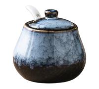 Jaamyears Sugar Bowl with Lid and Spoon, 260ml Ceramic Sugar Dish, Sugar Holder for Coffee Bar