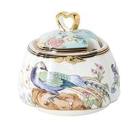 Jaamyears Sugar Bowl with Lid and Spoon, 300ml Sugar Holder for Coffee Bar, Ceramic Sugar Dish