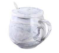 Jaamyears Sugar Bowl with Lid and Spoon, 350ml Ceramic Sugar Dish with Handle, Sugar Holder for Coffee Bar