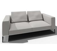 Jaan Living 2.5 Seater Sofa with 2 Back Cushions Preferred Combination Walter Knoll Fabric Glint Ash - WALTER KNOLL 782 25 GLINT ASH