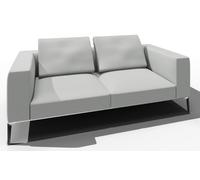 Jaan Living 2.5 Seater Sofa with 2 Back Cushions Preferred Combination Walter Knoll Fabric Puro Silver - WALTER KNOLL 782 25 PURO SILVE