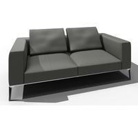 Jaan Living 2.5 Seater Sofa with 2 Back Cushions Preferred Combination Walter Knoll Leather Cashmere Slate - WALTER KNOLL 782 25 CASH SLATE