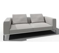 Jaan Living 3 Seater Sofa with 2 Back Cushions Preferred Combination Walter Knoll Fabric Glint Ash - WALTER KNOLL 782 30 GLINT ASH