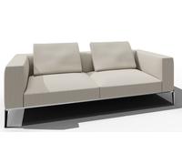 Jaan Living 3 Seater Sofa with 2 Back Cushions Preferred Combination Walter Knoll Fabric Glint Stone - WALTER KNOLL 782 30 GLINT STON