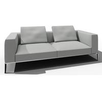 Jaan Living 3 Seater Sofa with 2 Back Cushions Preferred Combination Walter Knoll Fabric Puro Silver - WALTER KNOLL 782 30 PURO SILVE