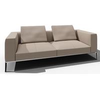 Jaan Living 3 Seater Sofa with 2 Back Cushions Preferred Combination Walter Knoll Leather Elen Taupe - WALTER KNOLL 782 30 ELEN TAUPE