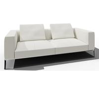 Jaan Living 3 Seater Sofa with 2 Back Cushions Preferred Combination Walter Knoll Leather Safari Chalk - WALTER KNOLL 782 30 SAFARI CHA