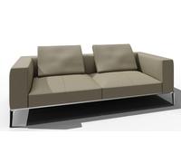 Jaan Living 3 Seater Sofa with 2 Back Cushions Preferred Combination Walter Knoll Leather Safari Mineral - WALTER KNOLL 782 30 SAFARI MIN