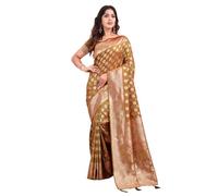Jaanvi fashion Women's Banarasi Silk Sarees With Zari Jacquard Work & Blouse Piece (kohinoor-silk-vol-25-e-mustard-n)