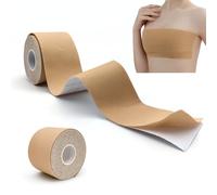 JaAoyoo Boob Tape, Breast Lift Tape Self-Adhesive Strapless Body Tape for Breasts, W 5cm & L 5m, Stretchable Boobtapes Push-up Shape, Skin-Friendly Stick on Bra