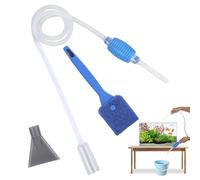 Jaarssho Fish Tank Cleaner with Cleaning Brush,Aquarium Cleaner,Fish Tank Cleaning Kit,A Hand Syphon Pump,Fishbowl Accessories,Siphon Pump Water Change,Daily Water Changing Filter,46.06 In Pipe