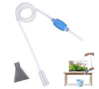 Jaarssho Fish Tank Cleaner with Scraper,Aquarium Cleaner,Fish Tank Cleaning Kit,A Hand Syphon Pump,Fishbowl Accessories,Siphon Pump Water Change,Daily Water Changing Filter,46.06 In Pipe