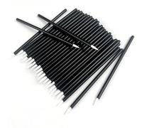 Jaasuee 100PCS Black Disposable Eyeliner Brushes, Cosmetic Eye Wands for Eyeliners, Lip Liners, Eye Makeup, Eyelashes, and Detail Painting, Makeup Brush Applicators