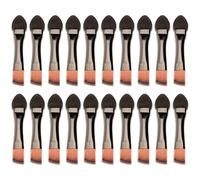 Jaasuee 20-Piece Eyeshadow Brushes Set - Dual Sided Sponge and Nylon Brush Applicators for Eyeshadow and Concealer - Travel-Friendly Makeup Tools in Silver/Black and Gold