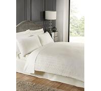 ||JaaZ Textile SEERSUCKER__CREAM___Luxury Percale PolyCotton Duvet Cover Sets. (Single)