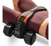 JAB Premium Hip Thrust Belt for Dumbbells & Kettlebells (Patented) Booty Belt - Strengthen Glutes & Hamstrings - Heavy Duty, Comfortable & Slip Resistant (Orange)