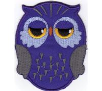 JAB Seller Iron on Patch Sew on Embroidered Application Cute Sweet Night Owl Purple
