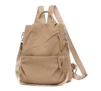 JABALUX Corduroy School Bag, 34 x 32 x 13 cm, khaki, See photo, Retro | Main Compartment, 2 Front Zipped Pockets, 2 Side Pockets, Interior Zipped Pocket, Weight 1 lbs