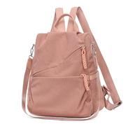 JABALUX Corduroy School Bag, 34 x 32 x 13 cm, Pink, See photo, Retro | Main Compartment, 2 Front Zipped Pockets, 2 Side Pockets, Interior Zipped Pocket, Weight 1 lbs