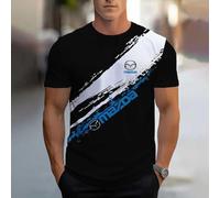 JABBNGD Men's T-Shirt, for Mazda MX-5 RF ND MX5 Breathable Short Sleeve Tee Mens Sports T-Shirt Men's Casual Shirts Car Clothing,XXXXL-A