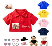 JABECODIFA Custom Clothes for Teddy Tears with Photo Text for 8-16in Plush