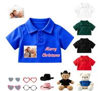 JABECODIFA Custom Clothes for Teddy Tears with Photo Text for 8-16in Plush