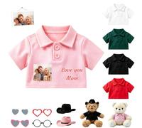 JABECODIFA Custom Clothes for Teddy Tears with Photo Text for 8-16in Plush