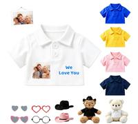 JABECODIFA Custom Clothes for Teddy Tears with Photo Text for 8-16in Plush