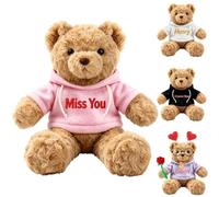 JABECODIFA Custom Embroidered Teddy Bear Stuffed Animal with Name Text