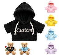 JABECODIFA Custom Teddy Bear Clothes with Embroidered Text for 8-16in Plush
