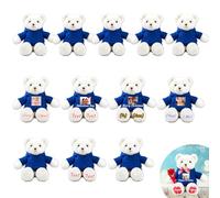 JABECODIFA Custom Teddy Bears Bulk 12 Pcs 10 inch, Personalised Small Teddy Bear Bulk Stuffed Animal Plush with Photo Name as Personalised Gifts for Christmas Wedding Party Class Gift from Teacher