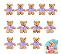 JABECODIFA Personalised Bulk Teddy Bears Small Stuffed Animal 12 Pcs 12 inch, Custom Teddy Bears Bulk with Photo Name as Personalised Gifts for Valentine Wedding Party Favor Class Gift from Teacher