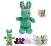 JABECODIFA Personalised Bunny Stuffed Animal for Baby, Custom Stuffed Easter Bunny Plush with Photo Text Rabbit Plush as Personalised Gifts for Kids Adults on Easter Christmas Birthday, 14 inch