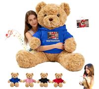 JABECODIFA Personalised Giant Teddy Bear with Voice Recording, 1.7 Ft 20 inch to 4 Ft 48 inch Custom Big Bear as Personalised Gifts Big Teddy Bears Stuffed Animal for Christmas Birthday Valentines