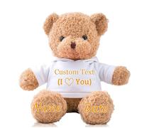 JABECODIFA Personalised Gifts Teddy Bear for Kids/Adults Stuffed Bear Plush Toys with Text+Photo, Personalised Teddy Bear with as Gifts for Christmas Valentines Day Birthday (12inch-Text+Photo)