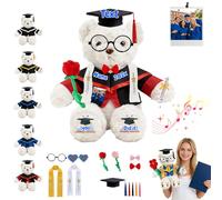 JABECODIFA Personalised Graduation Gifts 2026 Graduation Bear with Photo Name, Custom Teddy Bear Stuffed Animal as 2026 Personalised Grad Gifts for Kindergarten Preschool High School College, 13inch