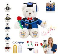 JABECODIFA Personalised Graduation Gifts 2026 Graduation Bear with Photo Name, Custom Teddy Bear Stuffed Animal as 2026 Personalised Grad Gifts for Kindergarten Preschool High School College, 13inch