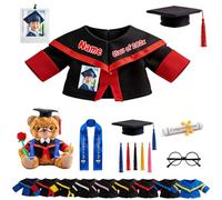 JABECODIFA Personalised Graduation Teddy Bear Clothes with Name Photo, Custom Graduation Stuffed Animal Clothing Fit 8-16inch Stuffed Bear Clothes, Custom Doll Clothing Make Your Own Plush Doll Shirt