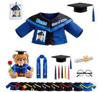 JABECODIFA Personalised Graduation Teddy Bear Clothes with Name Photo, Custom Graduation Stuffed Animal Clothing Fit 8-16inch Stuffed Bear Clothes, Custom Doll Clothing Make Your Own Plush Doll Shirt