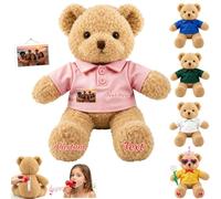 JABECODIFA Personalised Recordable Teddy Bear with Picture and Name