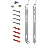 Jabema 2 x Radiator Mounting 600 mm and 1 x 1/2 Inch Plug Set, Quick Mounting Console Wall Console Radiator Bracket Mounting Bracket Mounting Bracket