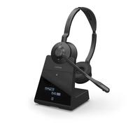Jabra Engage 75 On-Ear DECT Stereo Headset - Skype for Business Certified Wireless Headphones with Advanced Noise Cancellation for Deskphones and Softphones - Black - EU Version