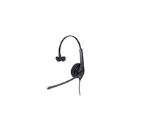 Jabra Biz 1500 Quick Disconnect On-Ear Mono Headset - Corded Headphone with Noise-cancelling Microphone and Volume Spike Protection for Deskphones, Bl