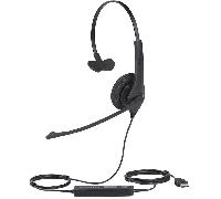 Jabra BIZ 1500 Wired Mono Headset Over the Head USB Type A With Microphone Black