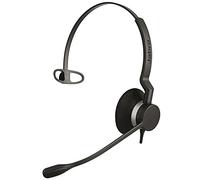 Jabra Biz 2300 Quick Disconnect UC On-Ear Mono Headset - Unified Communications Certified Noise-cancelling and Corded Headphone for Deskphones, Black