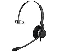 Jabra Biz 2300 Quick Disconnect UC On-Ear Mono Headset - Unified Communications Certified Noise-cancelling and Corded Headphone for Deskphones, Black